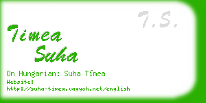timea suha business card
